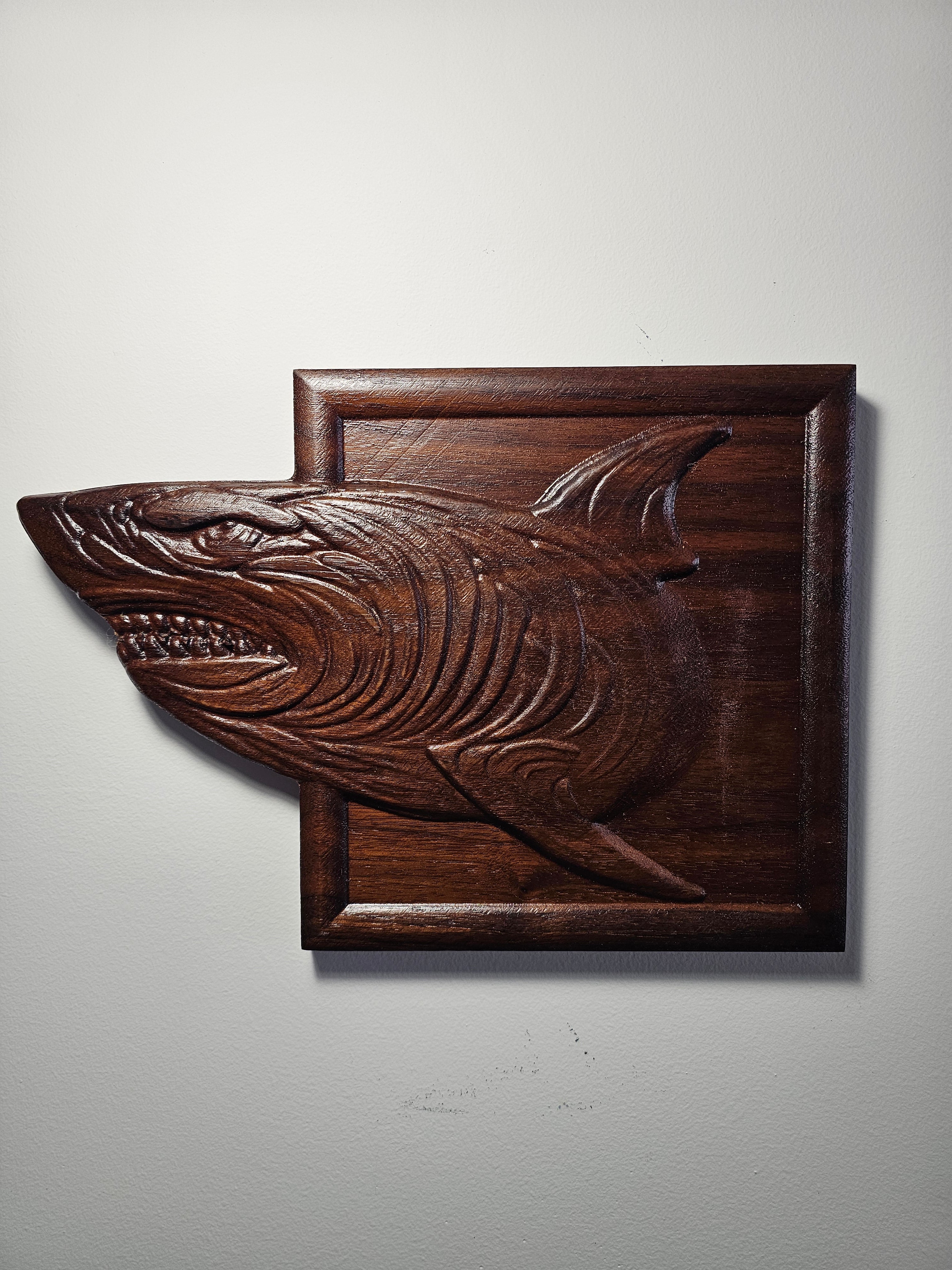 Great White Shark Wood Wall Art
