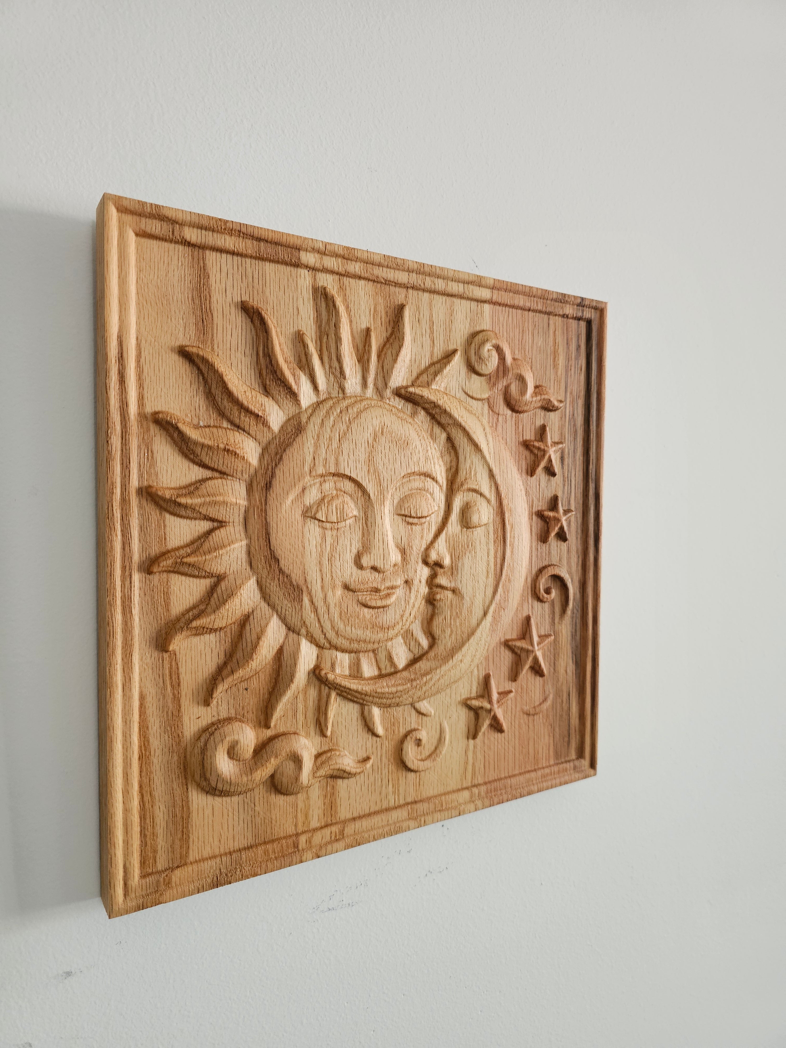 Sun & Moon Wood Wall Art
