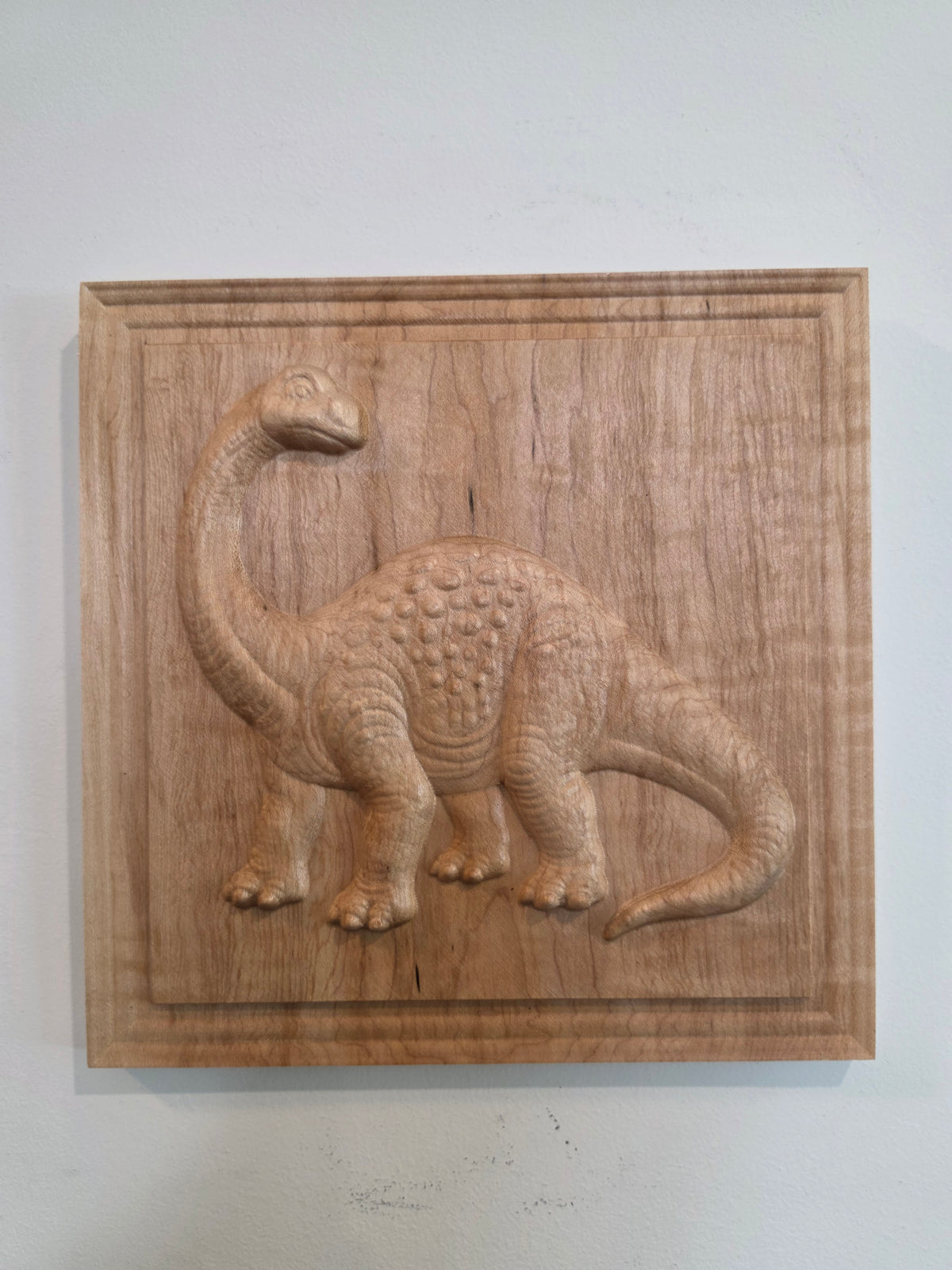 Brontosaurus Wood Wall Art — Maple