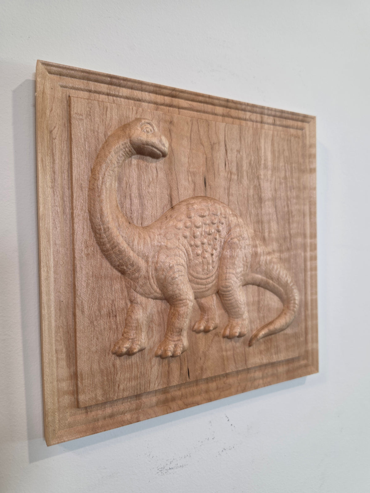 Brontosaurus Wood Wall Art — Maple