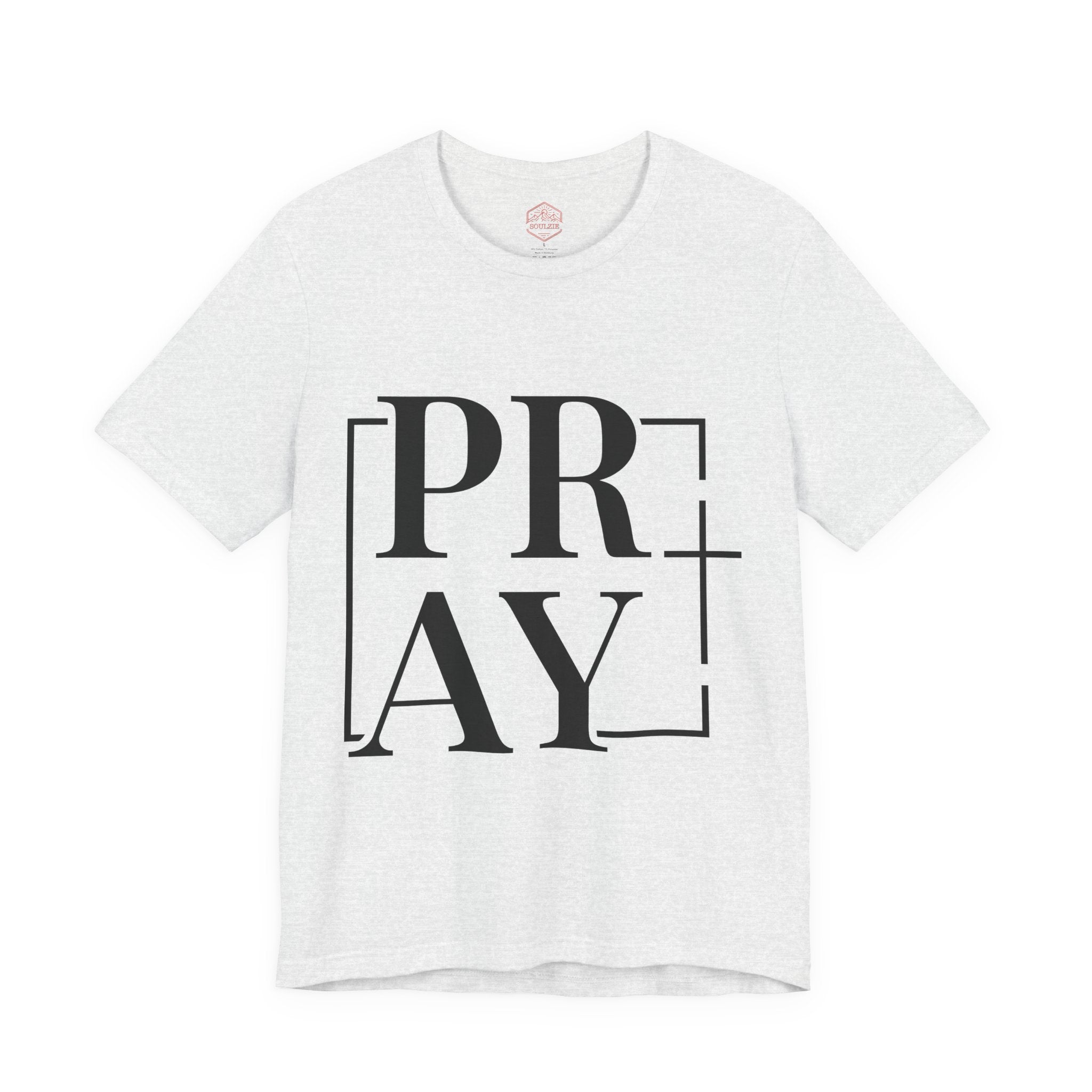 Pray Graphic Tee — Minimal Christian Faith T‑Shirt