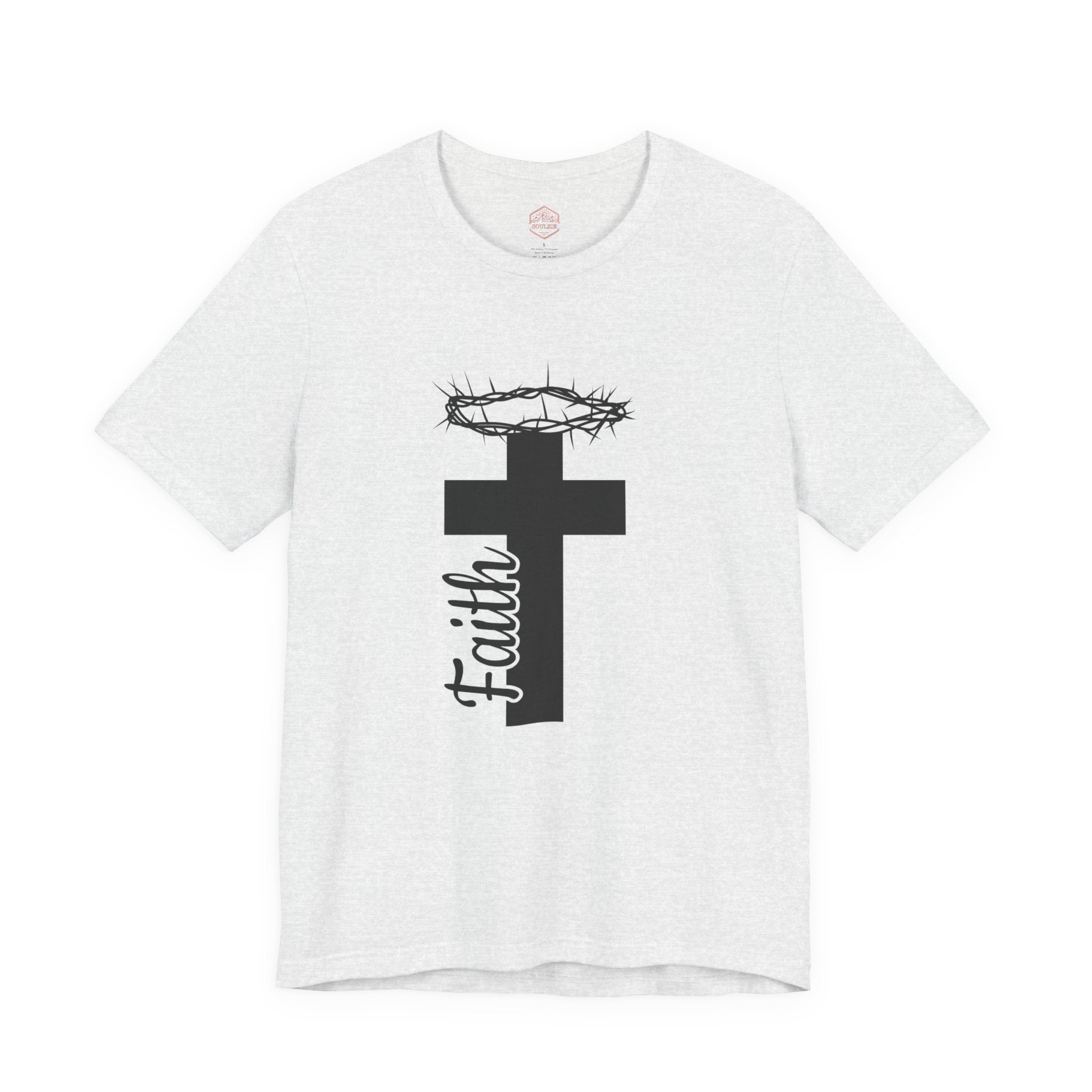 Faith Cross T‑Shirt with Crown of Thorns — Inspirational Christian Tee