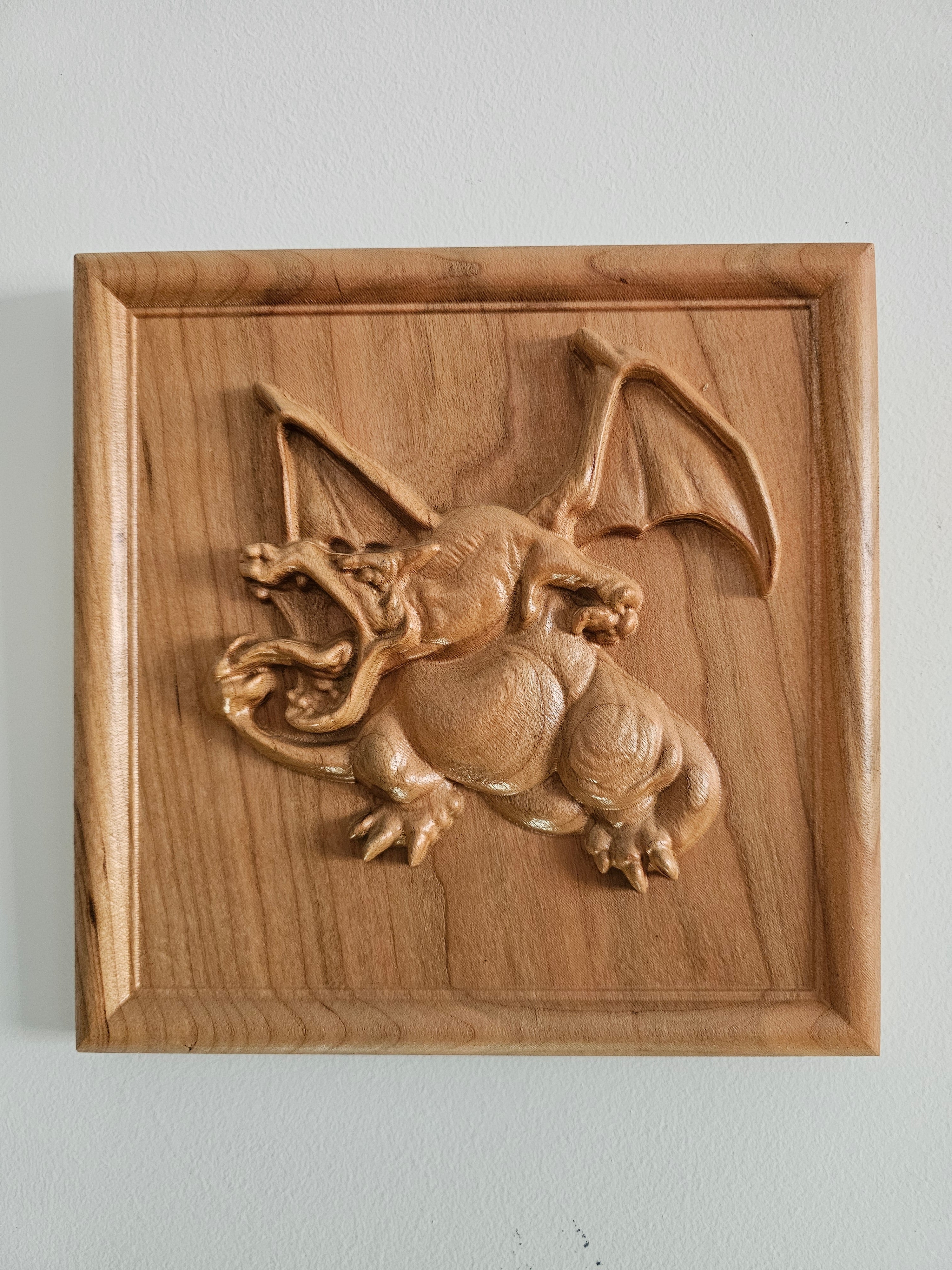 Fire Dragon Wood Wall Art