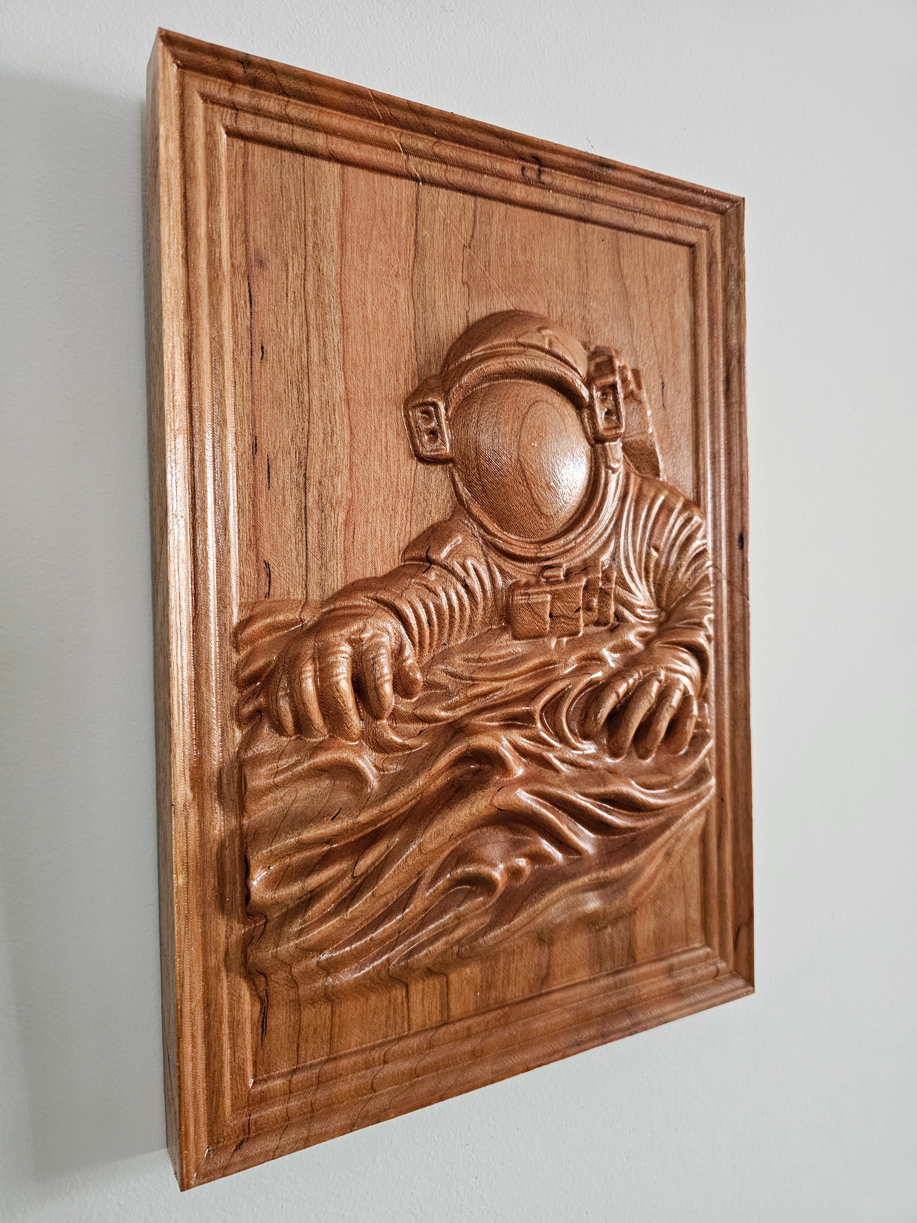 Falling Astronaut Wood Wall Art