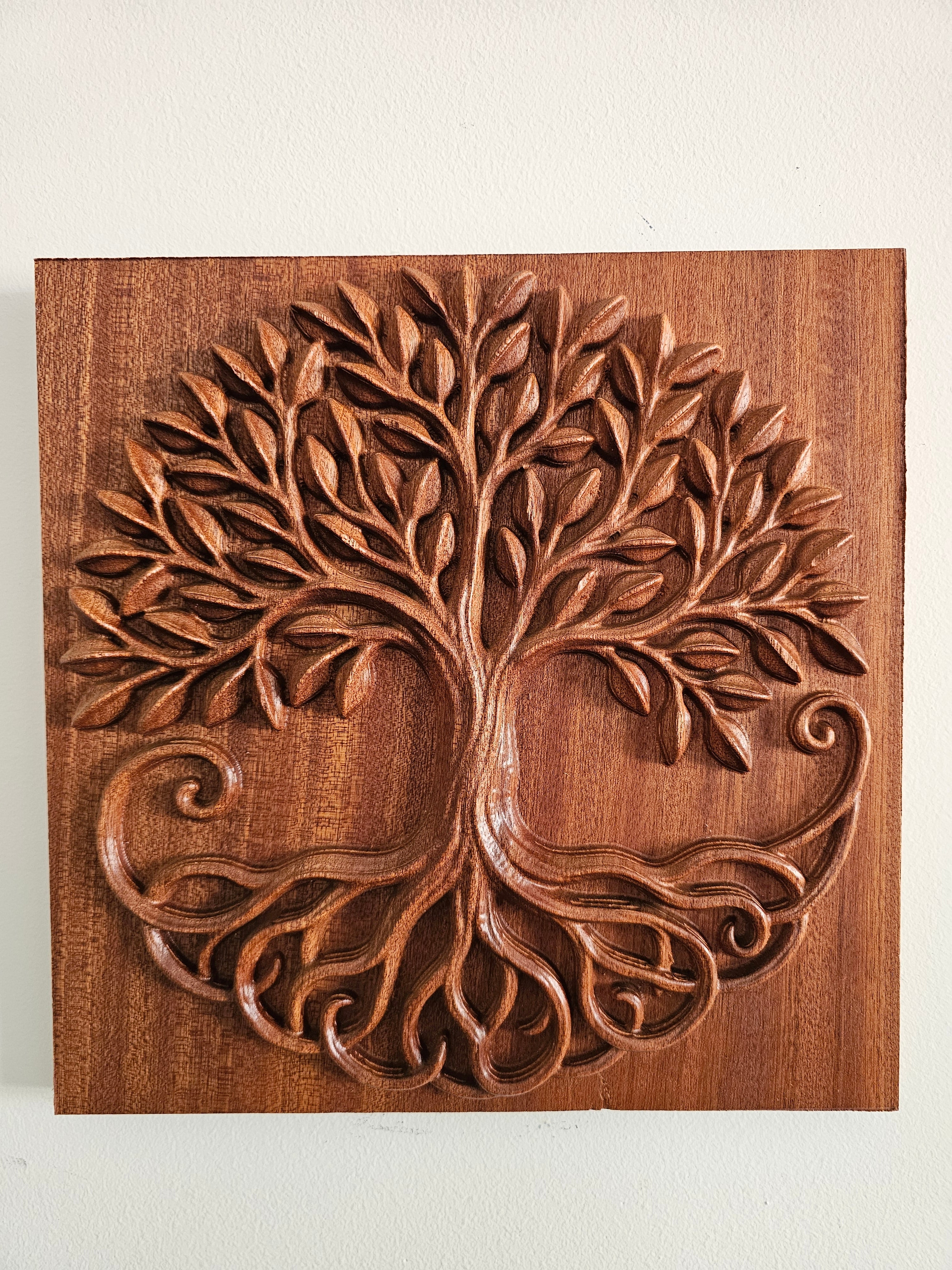 Tree of Life Wood Wall Art — Sapele