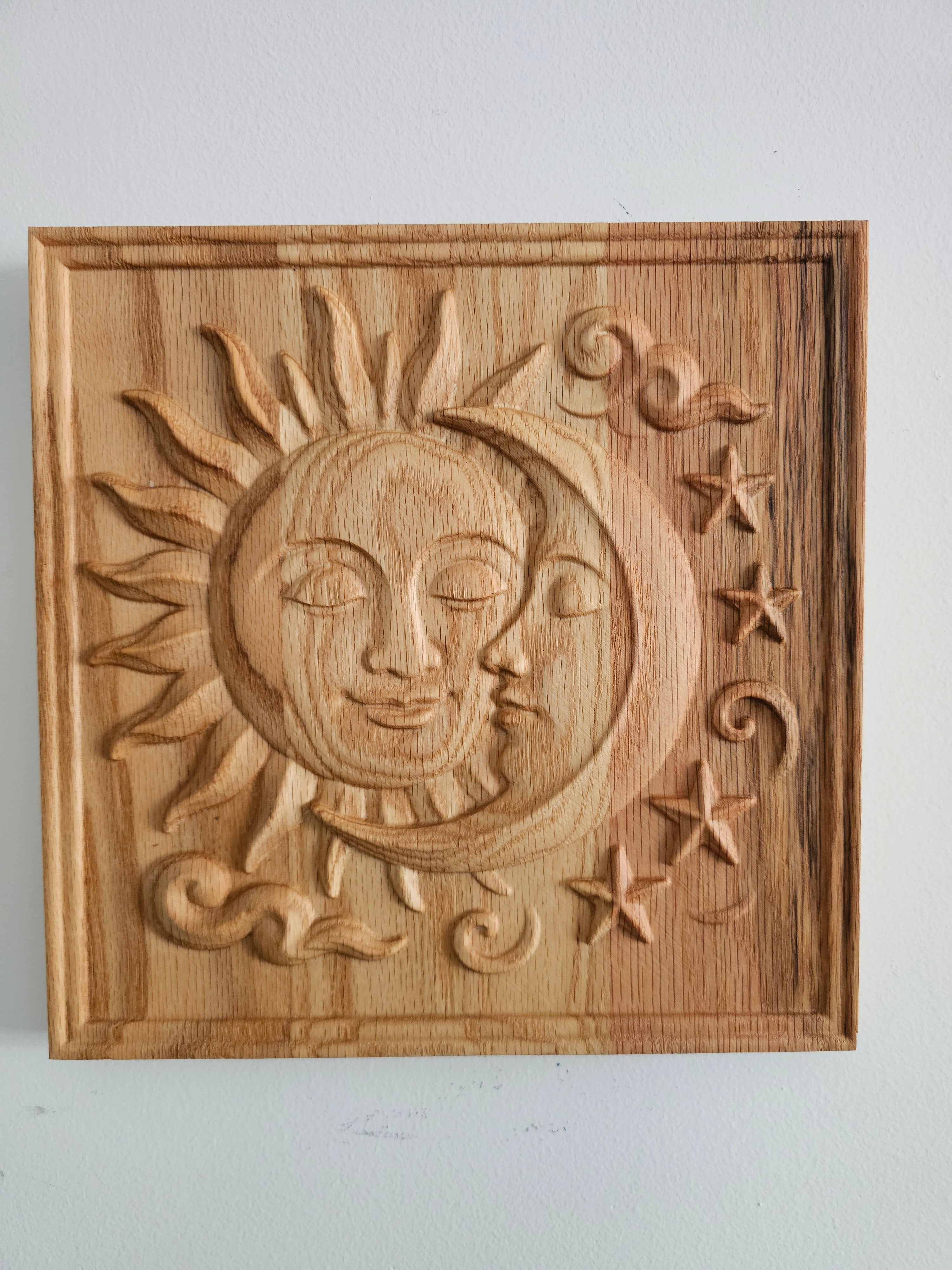 Sun & Moon Wood Wall Art