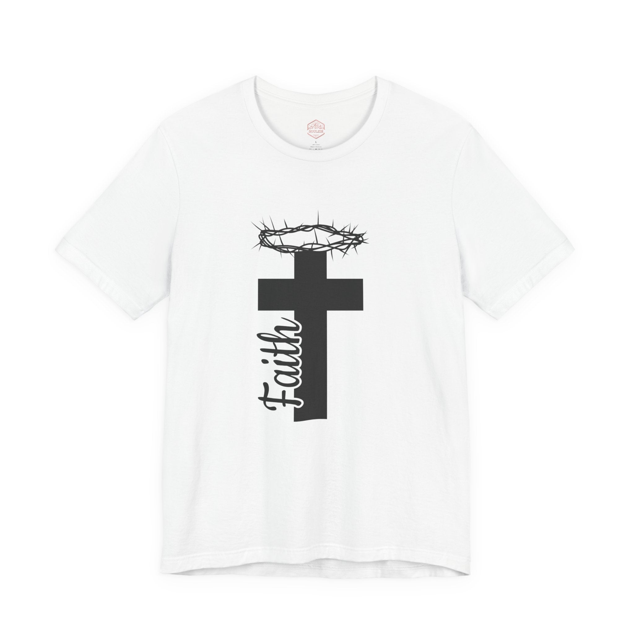 Faith Cross T‑Shirt with Crown of Thorns — Inspirational Christian Tee